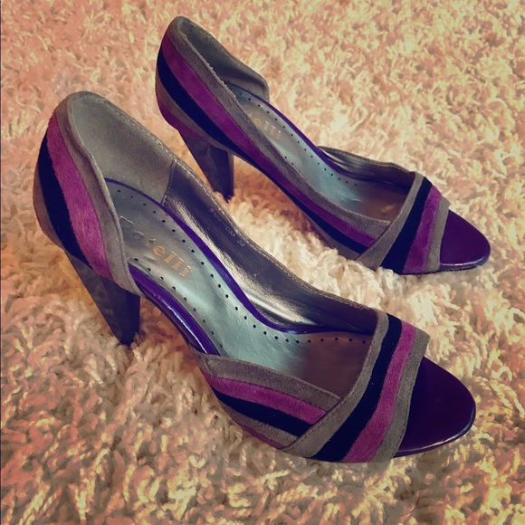 ROTELLI PURPLE PUMPS- authentic itialian heels - Picture 2 of 6